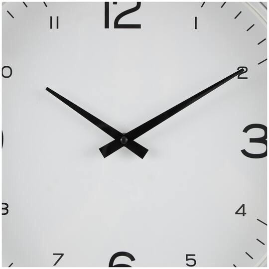 16" Light Brown Framed Wall Clock